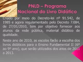 pnld programa nacional do livro did tico