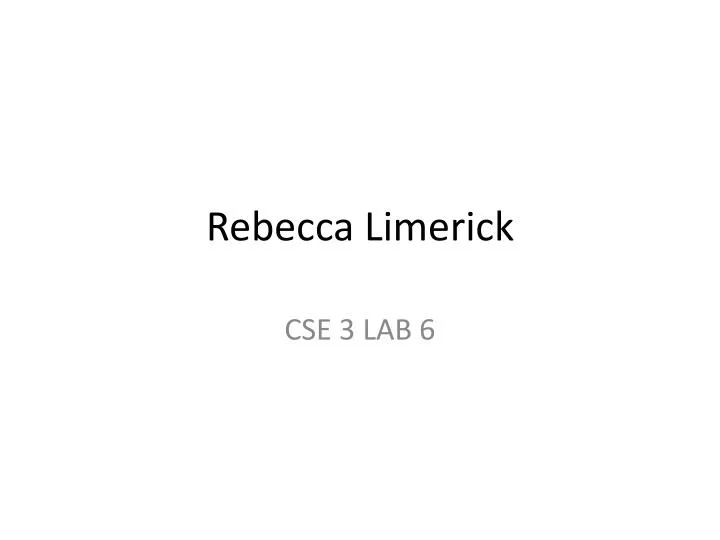 rebecca limerick
