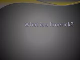 What is a limerick?