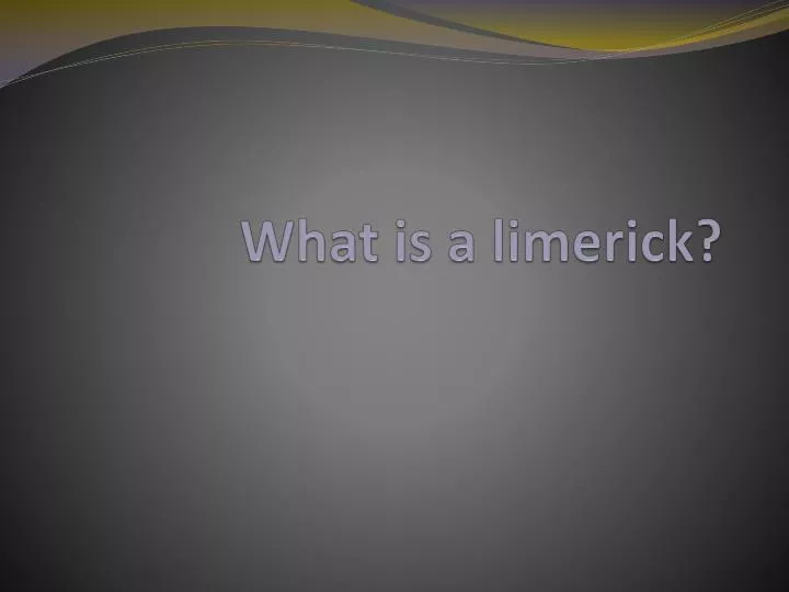 what is a limerick