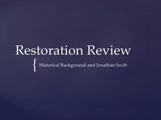 Restoration Review