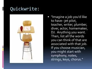 Quickwrite :