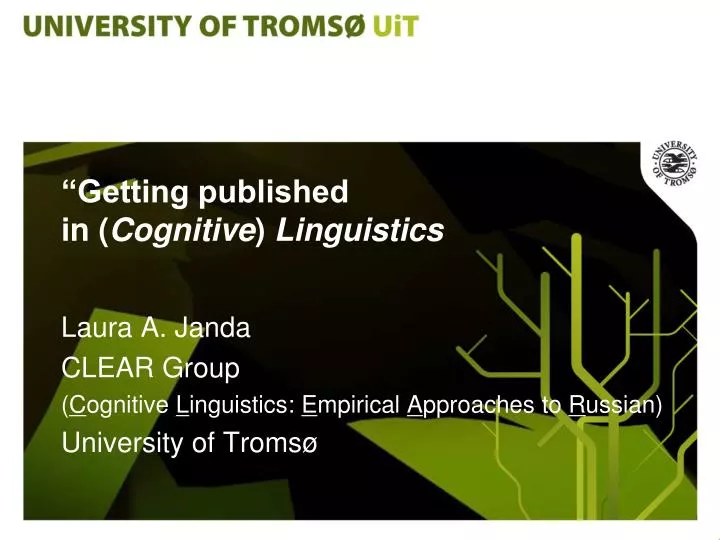 getting published in cognitive linguistics