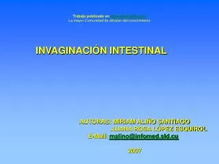 INVAGINACIÓN INTESTINAL