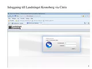inloggning till landstinget kronoberg via citrix