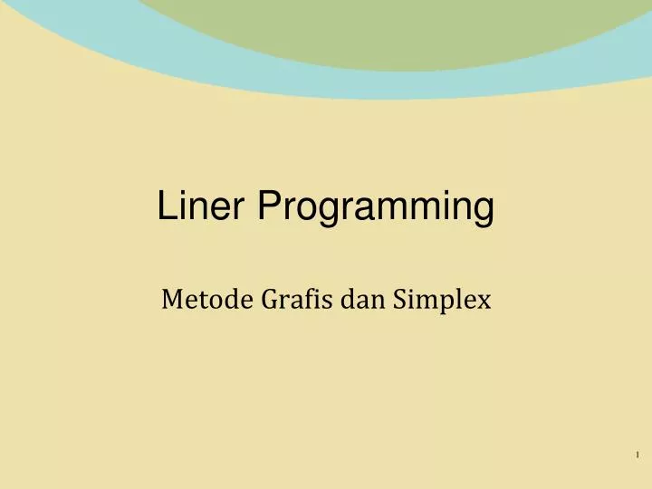 liner programming
