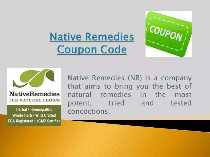 native remedies coupon code