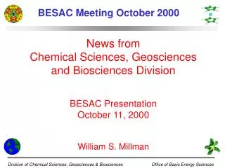 BESAC Meeting October 2000