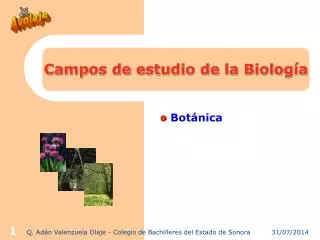 campos de estudio de la biolog a