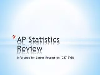 ap statistics review