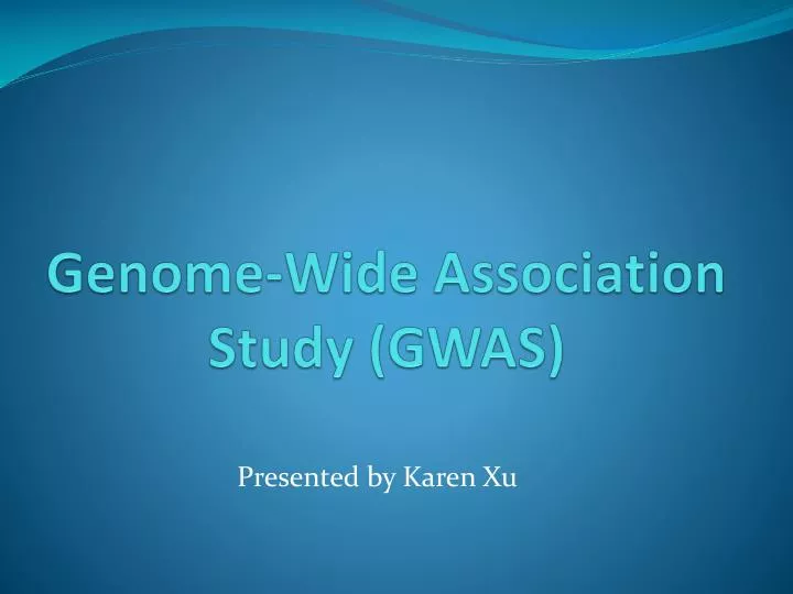 genome wide association study gwas