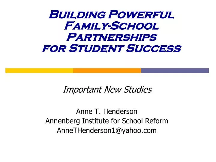 building powerful family school partnerships for student success