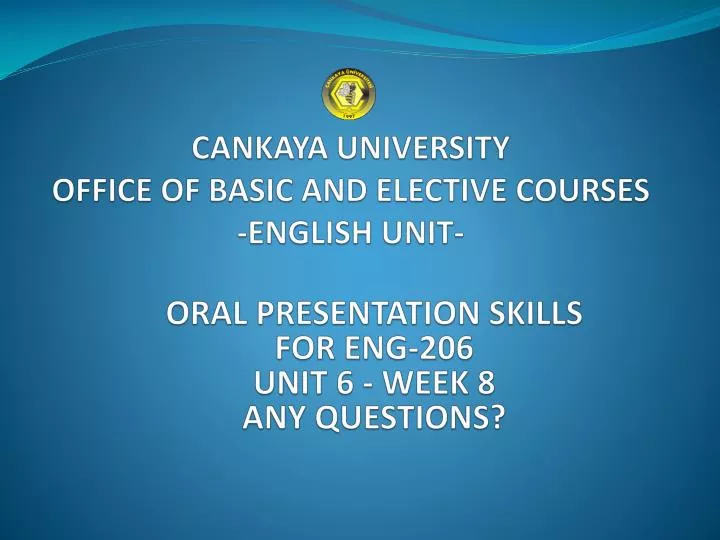 cankaya university office of basic and elective courses english unit