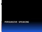 Persuasive Speaking - slide 1