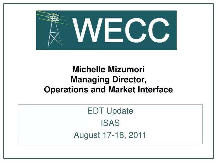 michelle mizumori managing director operations and market interface
