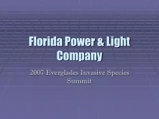 Florida Power &amp; Light Company