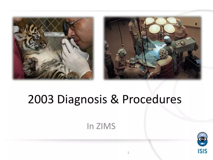 2003 diagnosis procedures