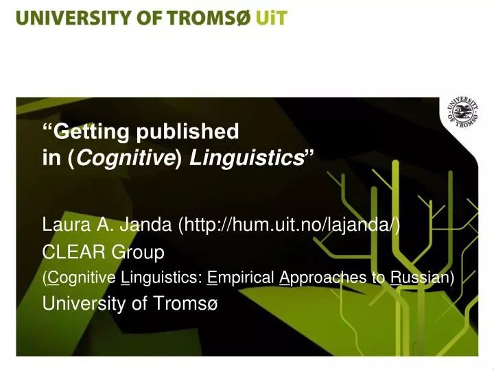 getting published in cognitive linguistics