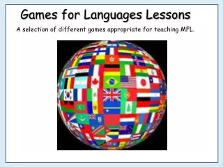 Games for Languages Lessons