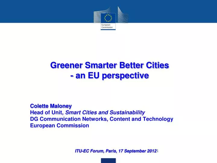 greener smarter better cities an eu perspective