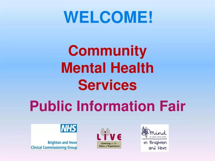 community mental health services public information fair