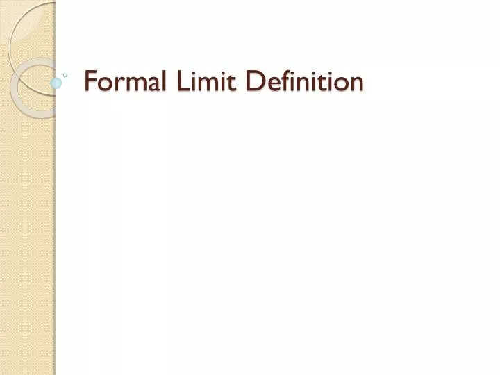 formal limit definition