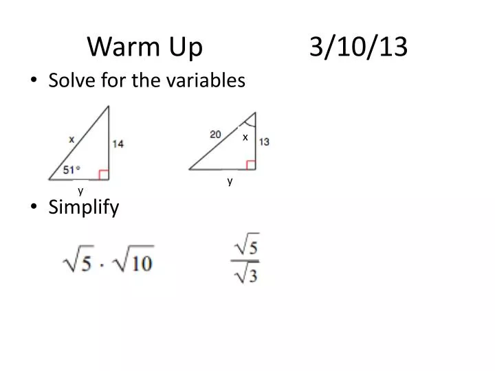 warm up 3 10 13