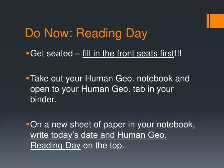 do now reading day