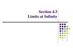 Section 4.5 Limits at Infinity - slide 1