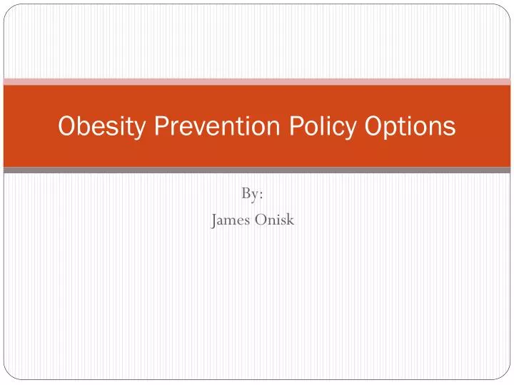 obesity prevention policy options