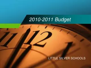 2010-2011 Budget