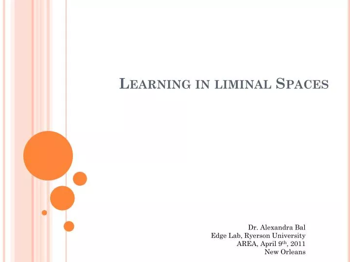 learning in liminal spaces