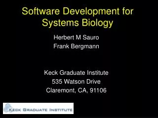 software development for systems biology