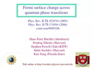 Fermi surface change across quantum phase transitions