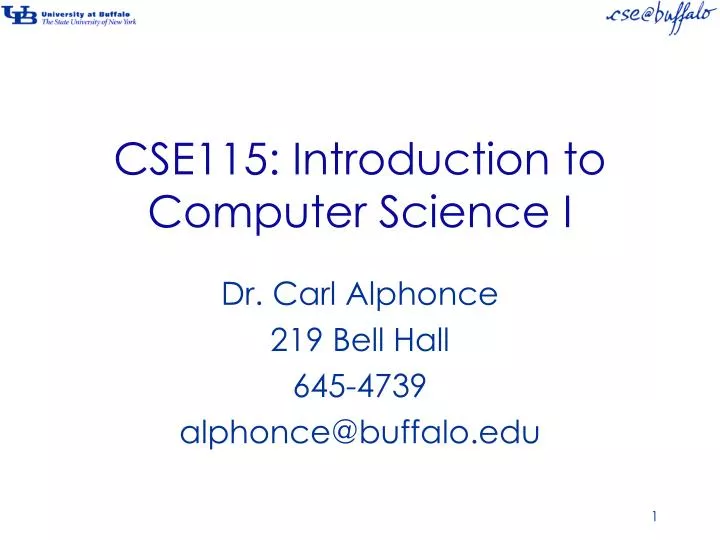 cse115 introduction to computer science i