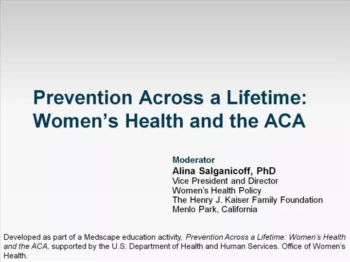 prevention across a lifetime women s health and the aca