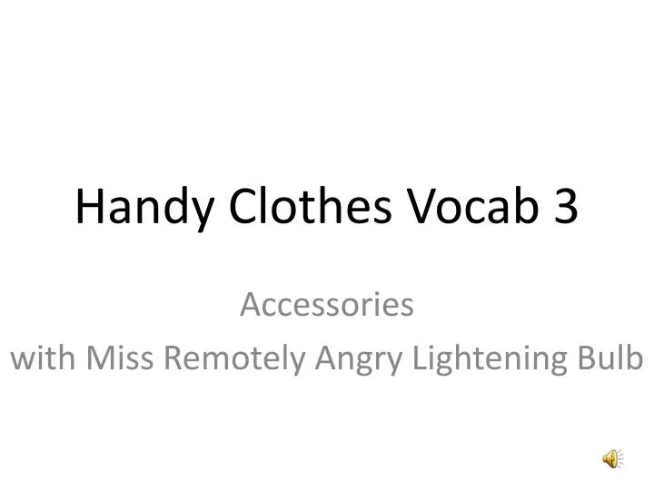handy clothes vocab 3