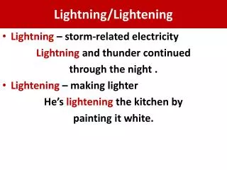 Lightning/Lightening