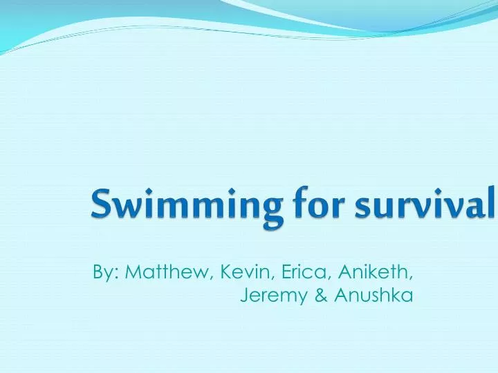 swimming for survival