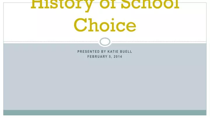 history of school choice
