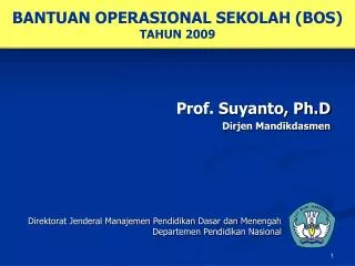 prof suyanto ph d dirjen mandikdasmen
