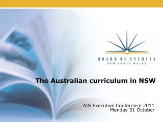 The Australian curriculum in NSW