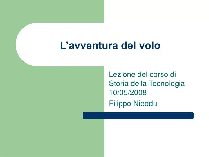 l avventura del volo