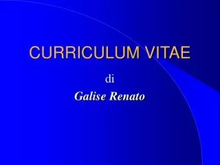 curriculum vitae
