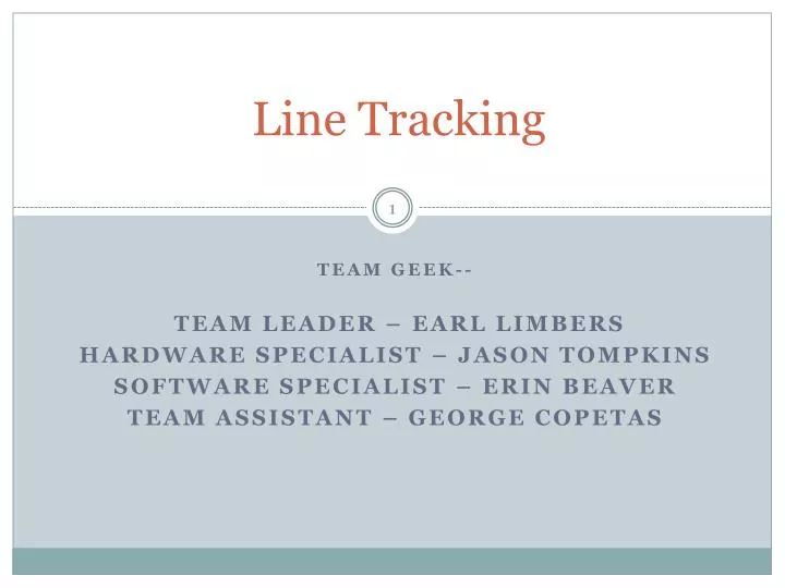 line tracking
