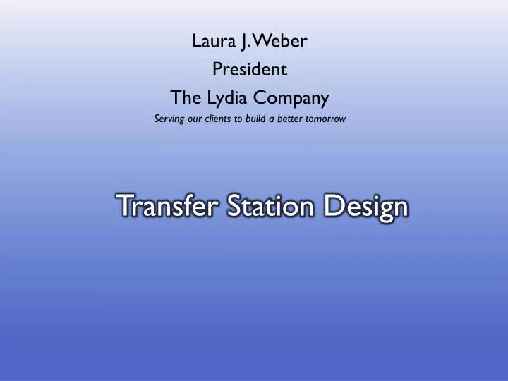 transfer station design