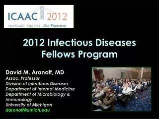 2012 Infectious Diseases Fellows Program