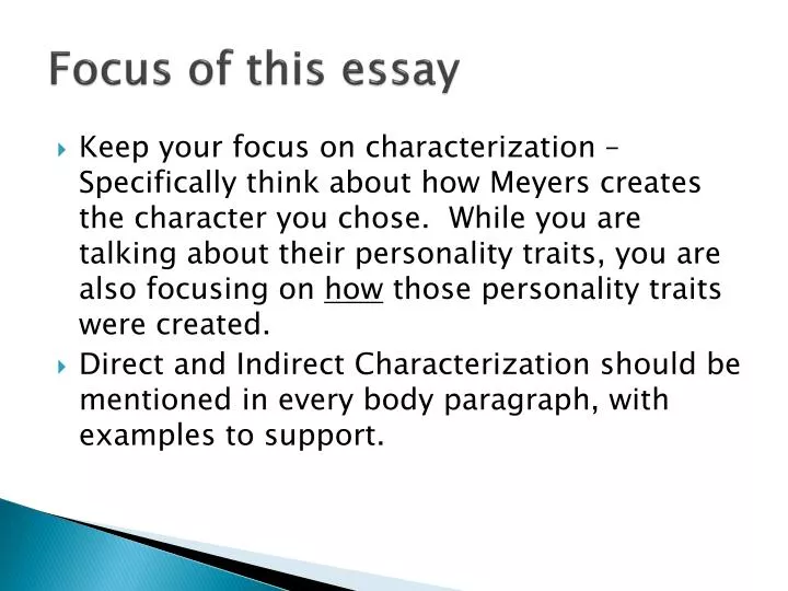 focus of this essay