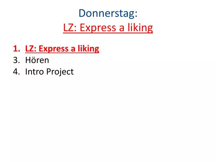 donnerstag lz express a liking