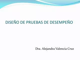 dise o de pruebas de desempe o